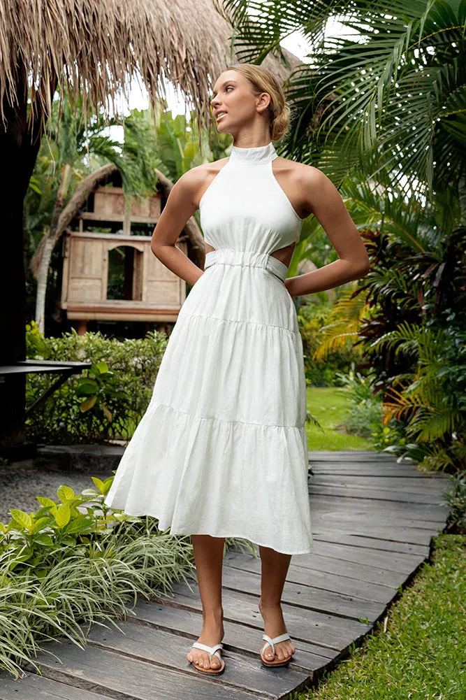 Life Itself Midi Dress White