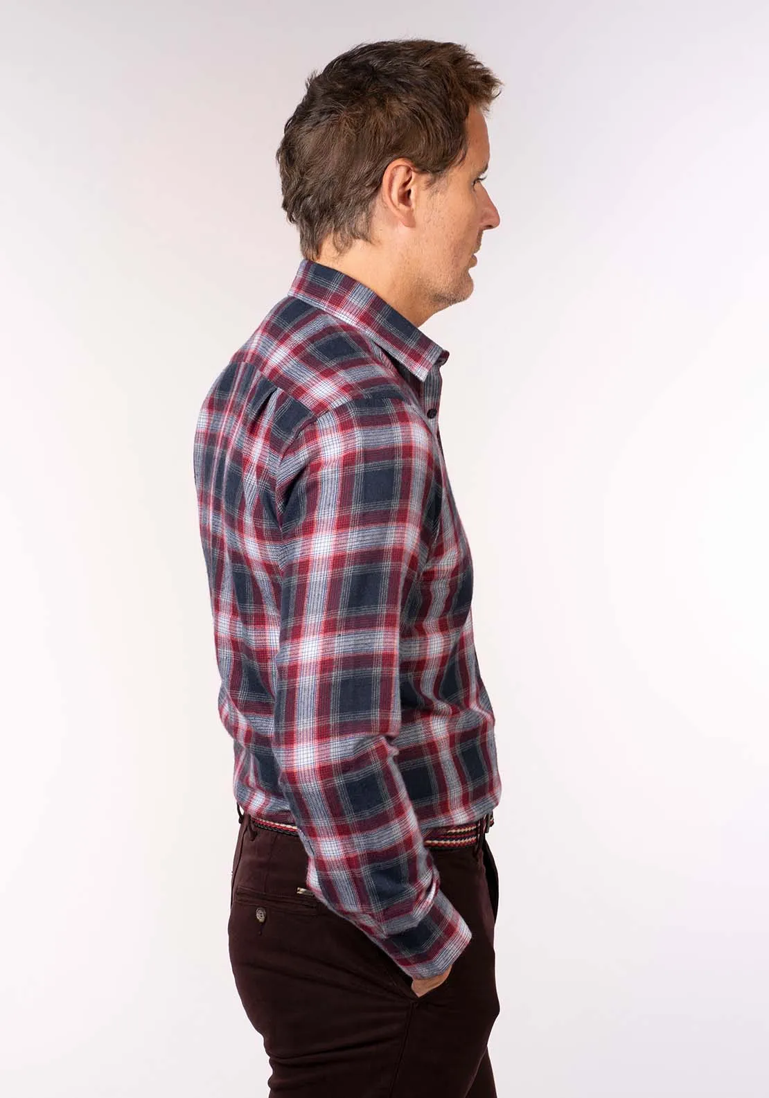 Long Sleeve Check Shirt - Red