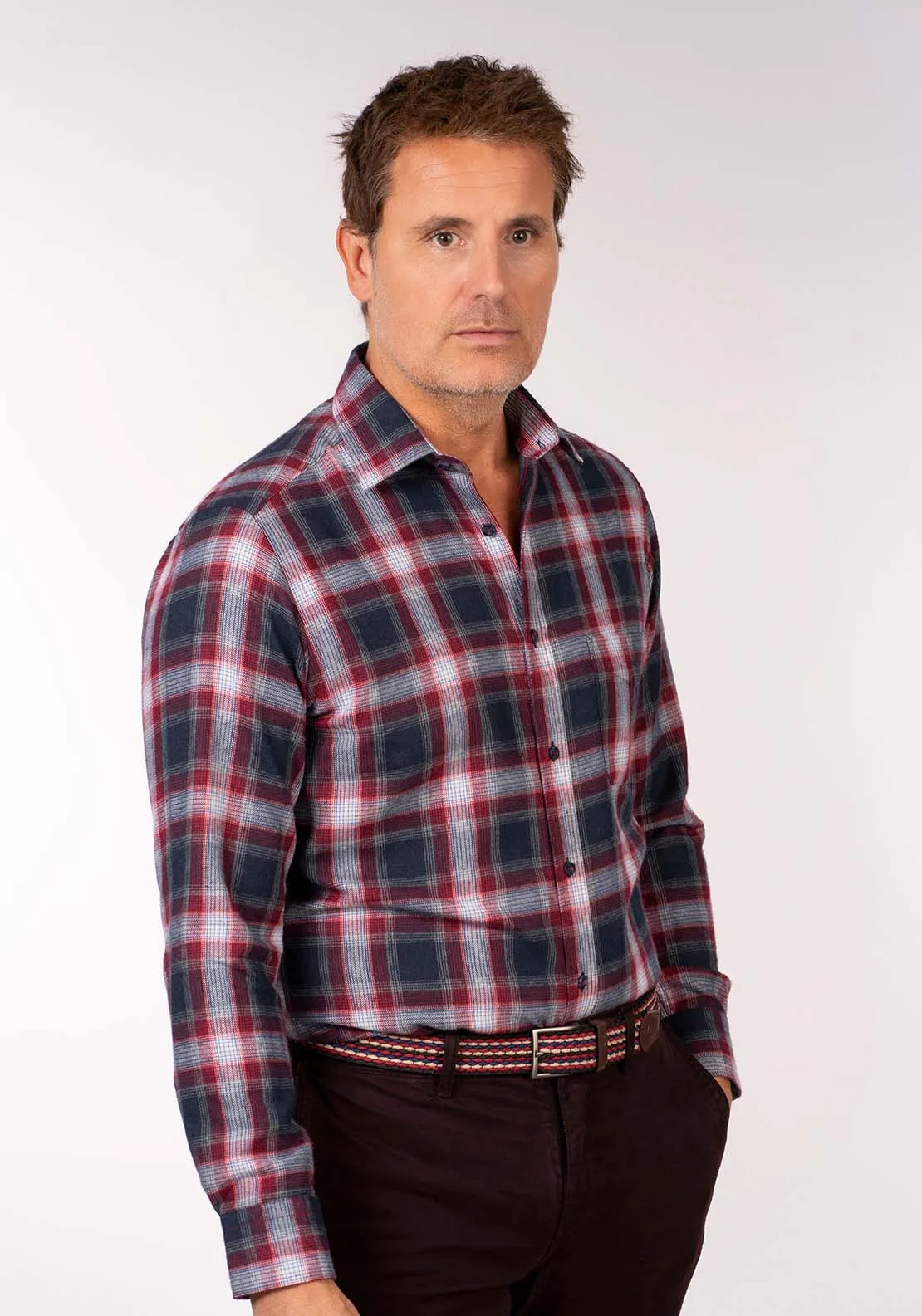 Long Sleeve Check Shirt - Red
