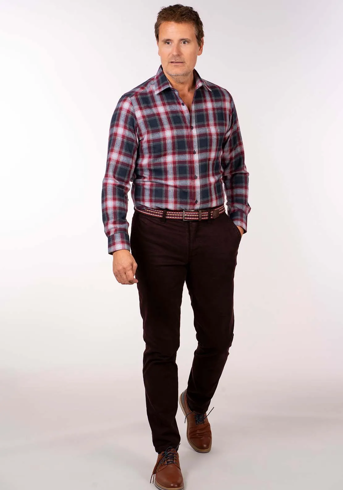 Long Sleeve Check Shirt - Red