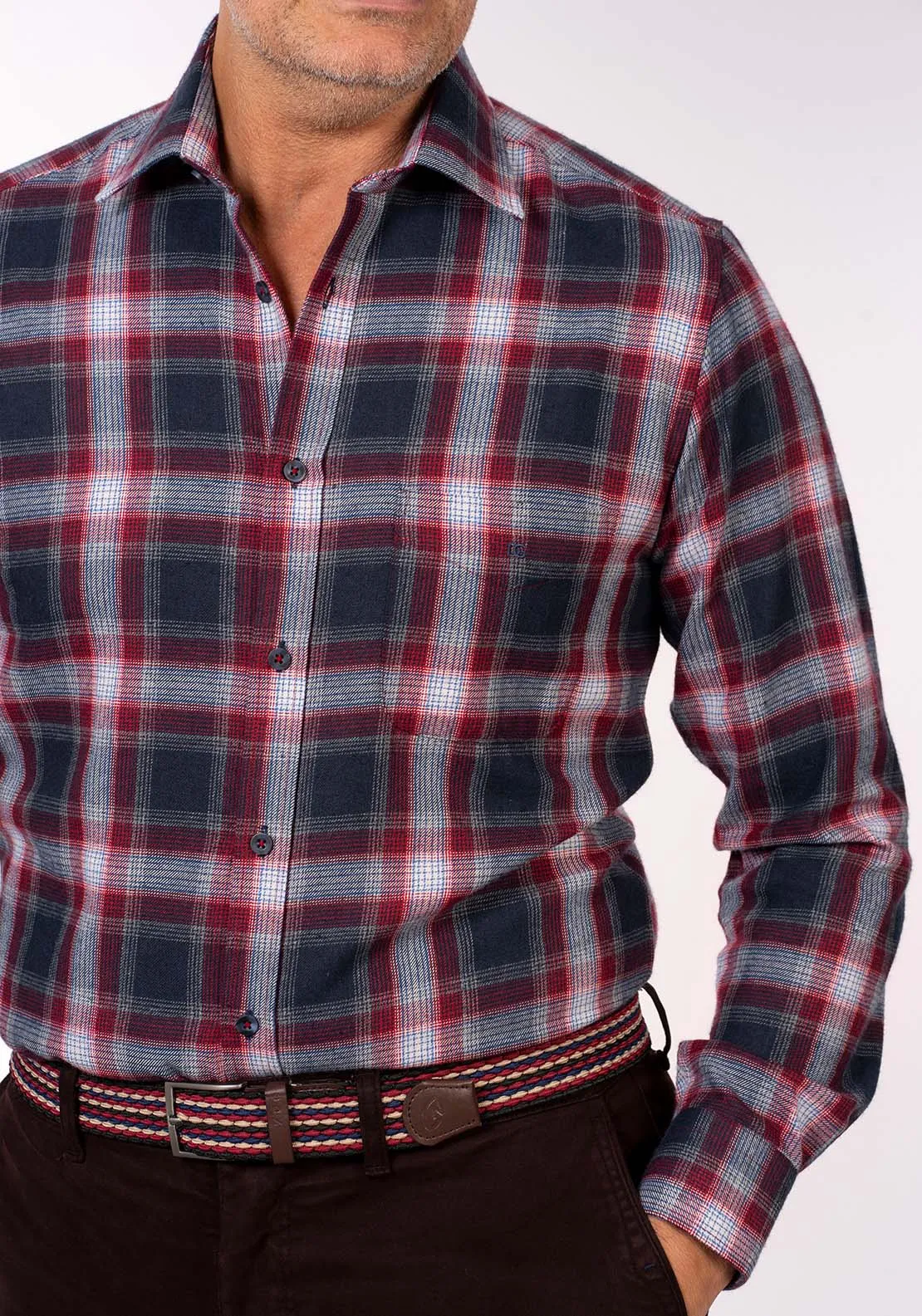 Long Sleeve Check Shirt - Red