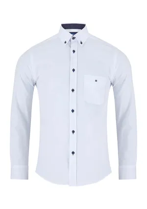 Long Sleeve Plain Shirt - White