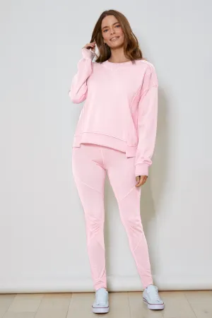 L/S Seamed Crop Sweatshirt w/Dorito Inset