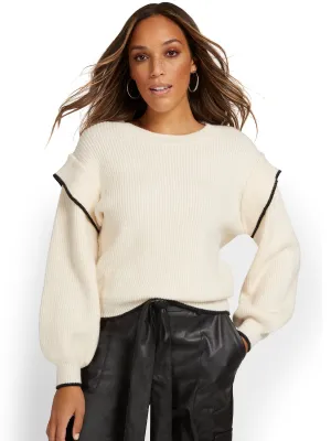 Lumiere Ruffle-Shoulder Sweater - Brands We Love