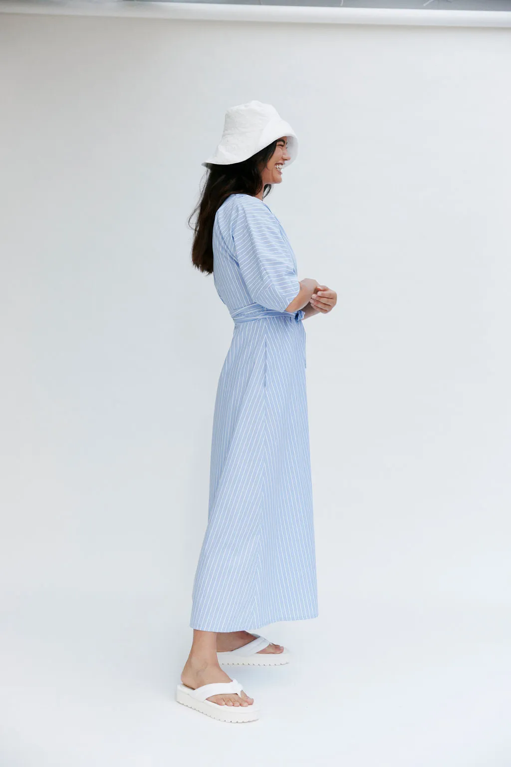 Maggie Dress - Blue Stripe
