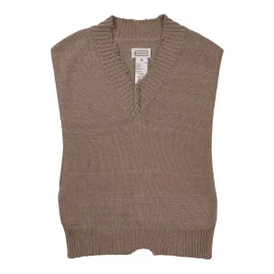 Maison Margiela Deconstructed Knit Vest Beige
