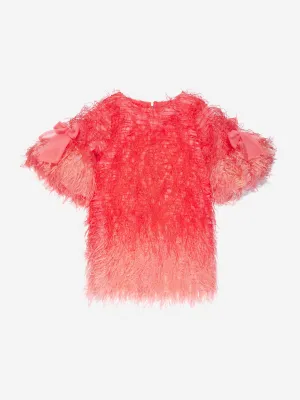 Mama Luma Girls Tassel Dress in Orange