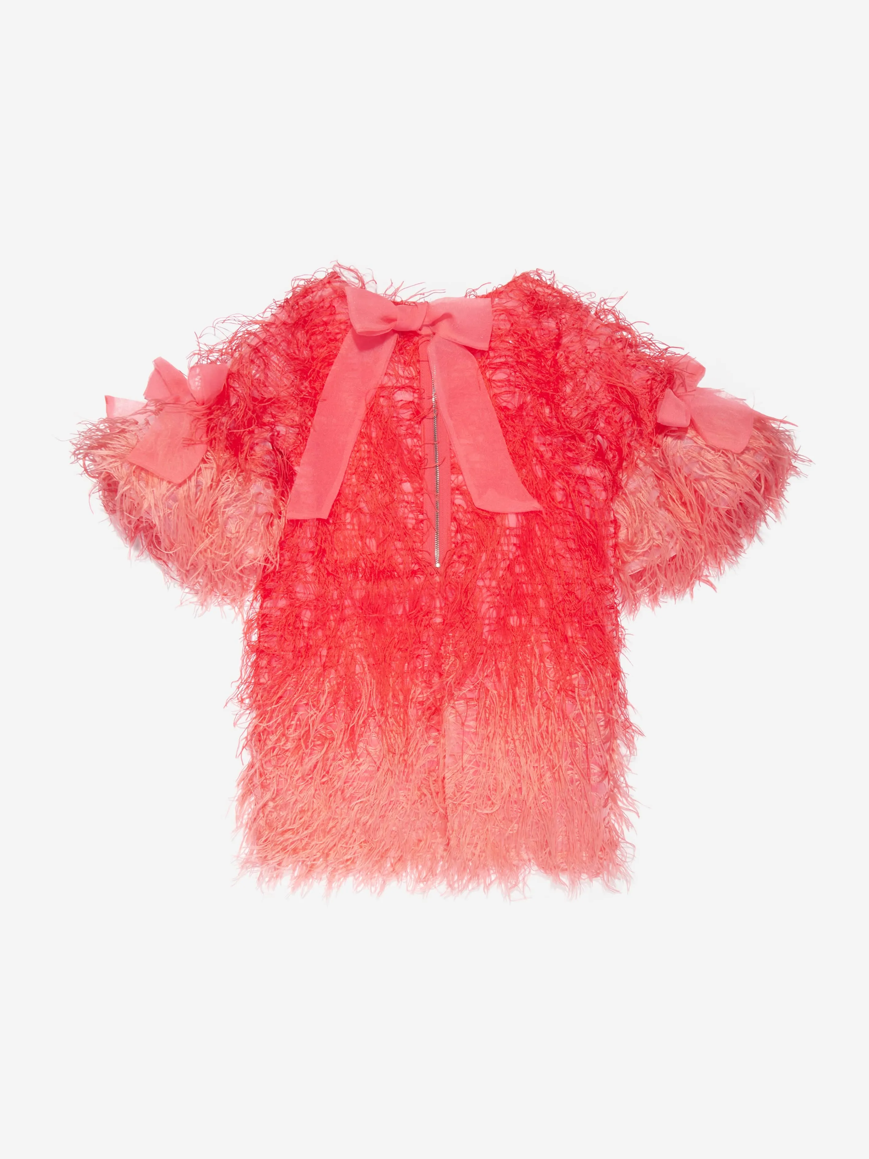 Mama Luma Girls Tassel Dress in Orange