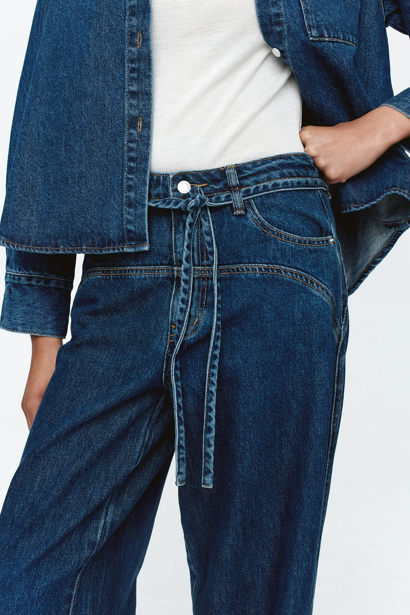 Marle - Tie Curve Seam Jean Heritage Blue