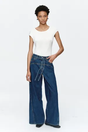 Marle - Tie Curve Seam Jean Heritage Blue