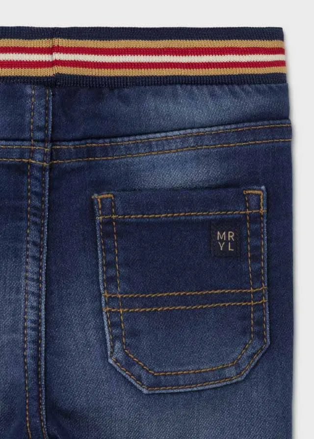 Mayoral - Baby Boys Soft Denim Joggers in Dark