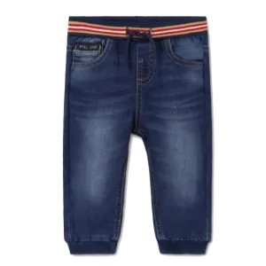 Mayoral - Baby Boys Soft Denim Joggers in Dark