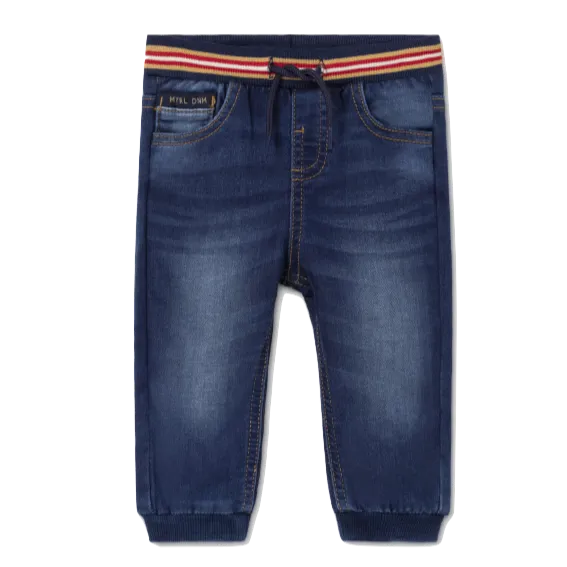Mayoral - Baby Boys Soft Denim Joggers in Dark