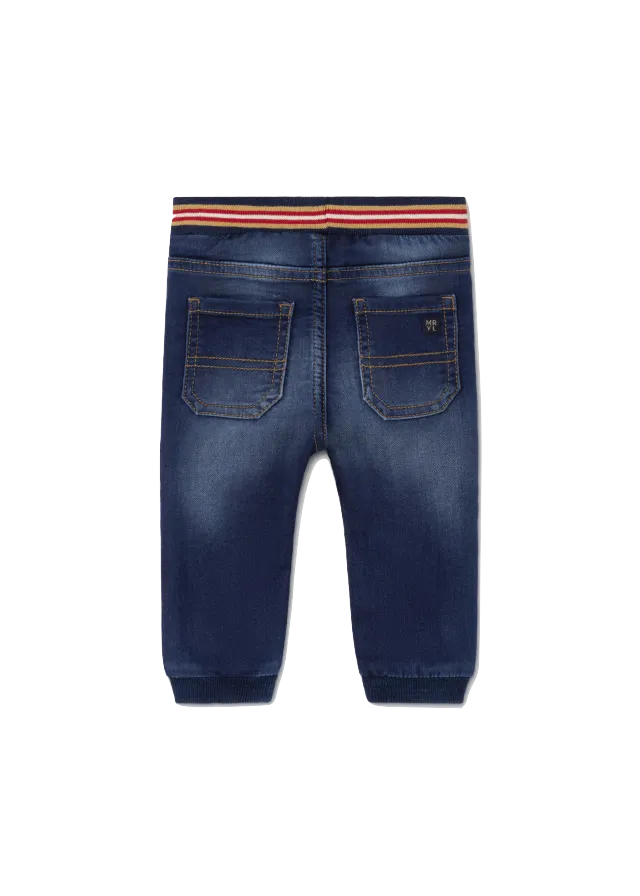 Mayoral - Baby Boys Soft Denim Joggers in Dark