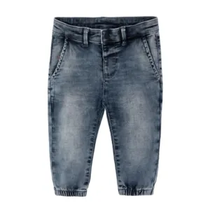 Mayoral - Baby Boys Soft Denim Joggers in Grey
