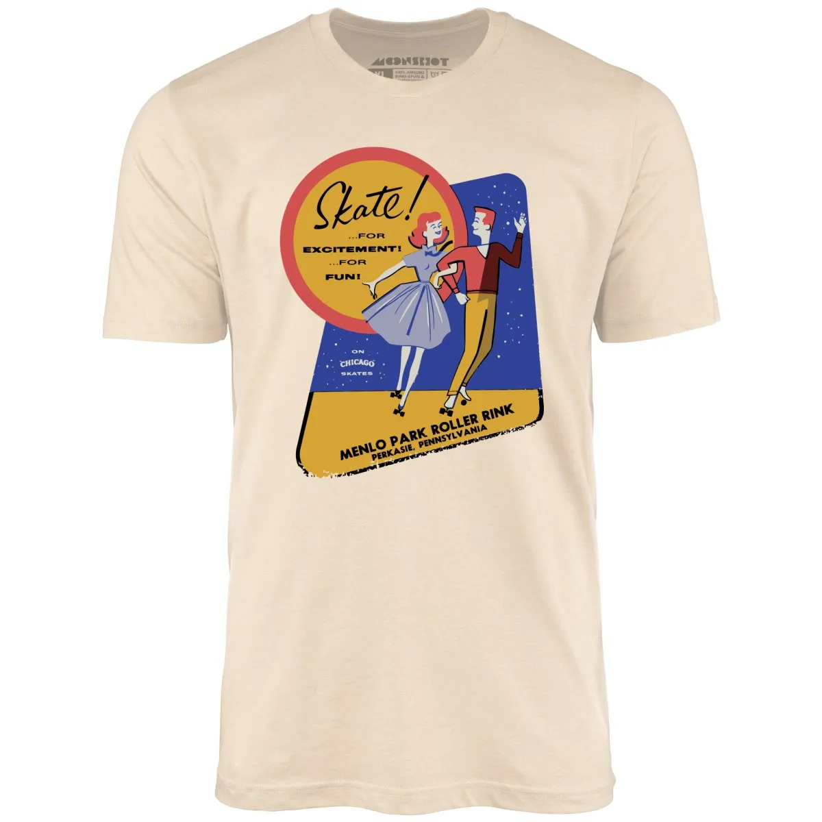 Menlo Park Roller Rink - Perkasie, PA - Vintage Roller Rink - Unisex T-Shirt