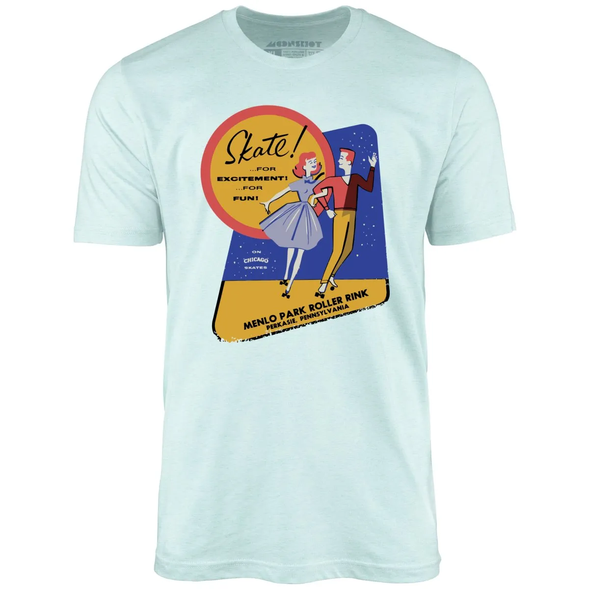 Menlo Park Roller Rink - Perkasie, PA - Vintage Roller Rink - Unisex T-Shirt
