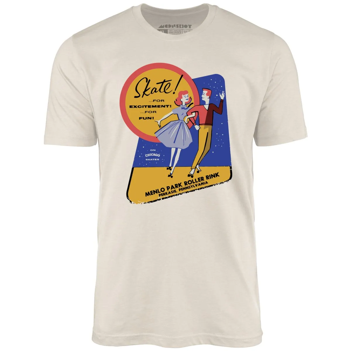 Menlo Park Roller Rink - Perkasie, PA - Vintage Roller Rink - Unisex T-Shirt