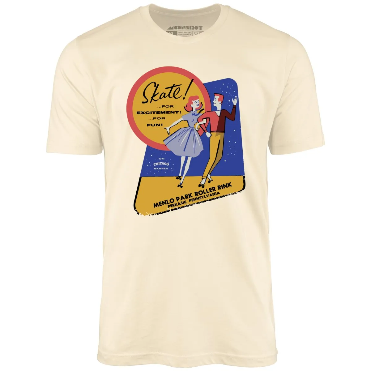 Menlo Park Roller Rink - Perkasie, PA - Vintage Roller Rink - Unisex T-Shirt