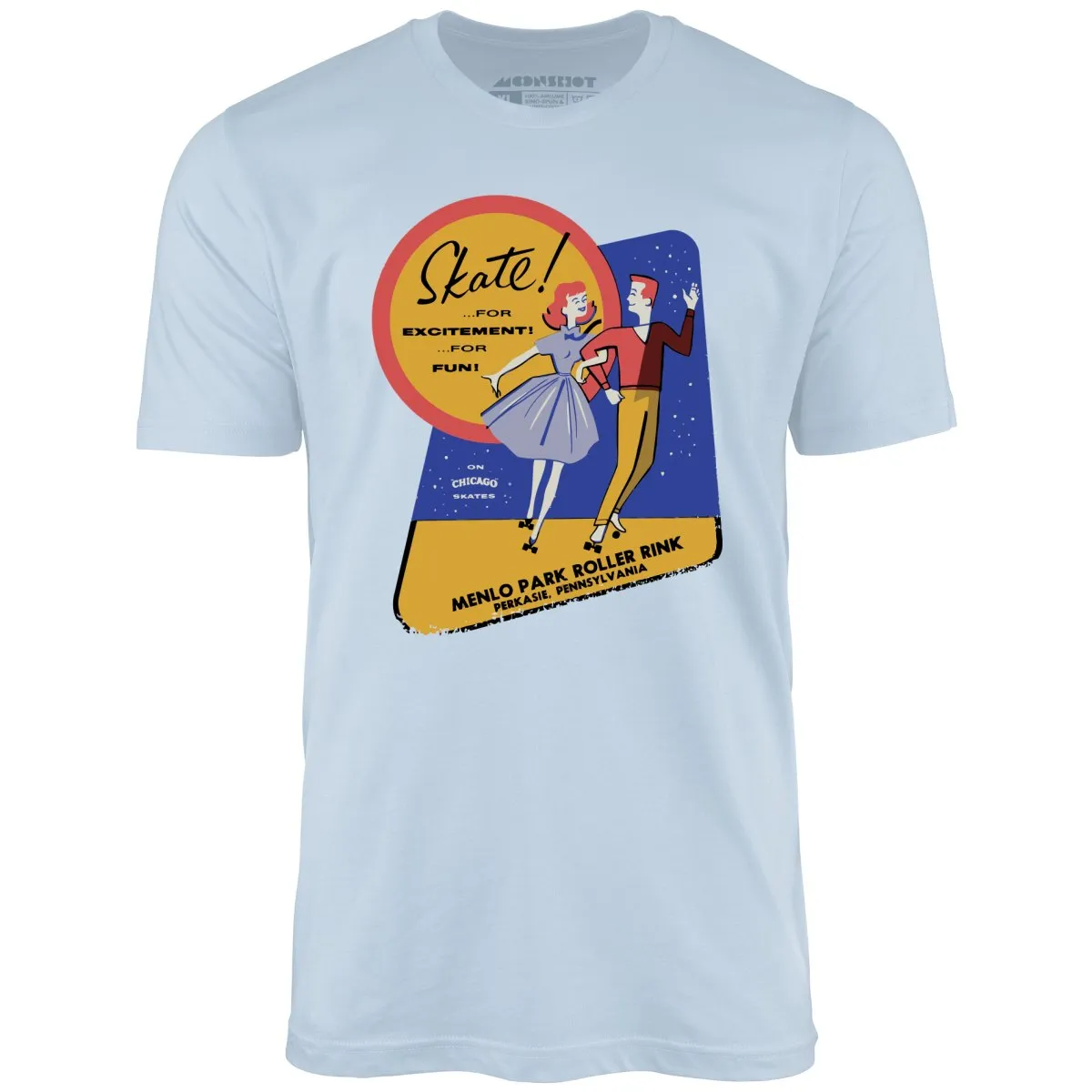 Menlo Park Roller Rink - Perkasie, PA - Vintage Roller Rink - Unisex T-Shirt