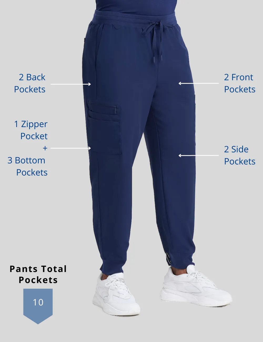 Mens Jogger Scrub Pants - Hunter Green