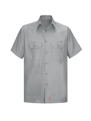 Men's Short Sleeve Solid Rip Stop Shirt - SY60 - Grey