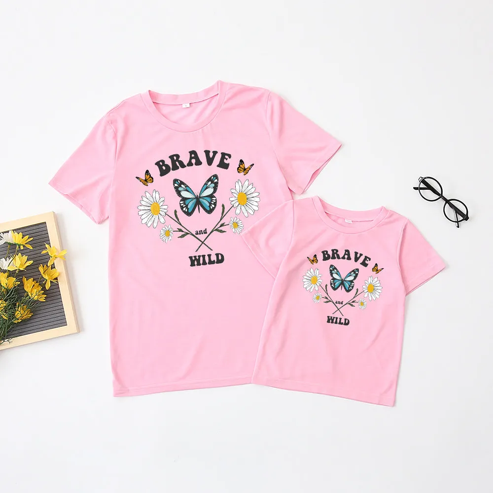Mommy and Daughter Matching T-Shirt Short Sleeve