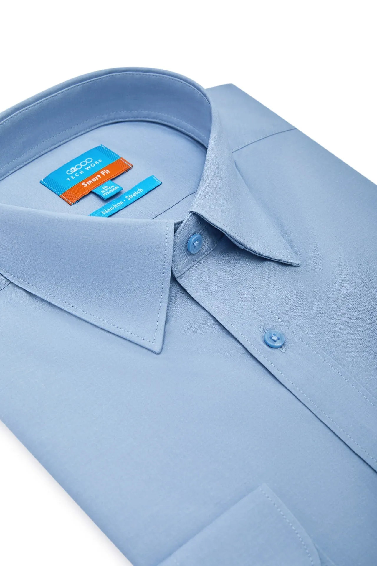 Non-Iron Easy Care Smart Fit Poplin Shirt