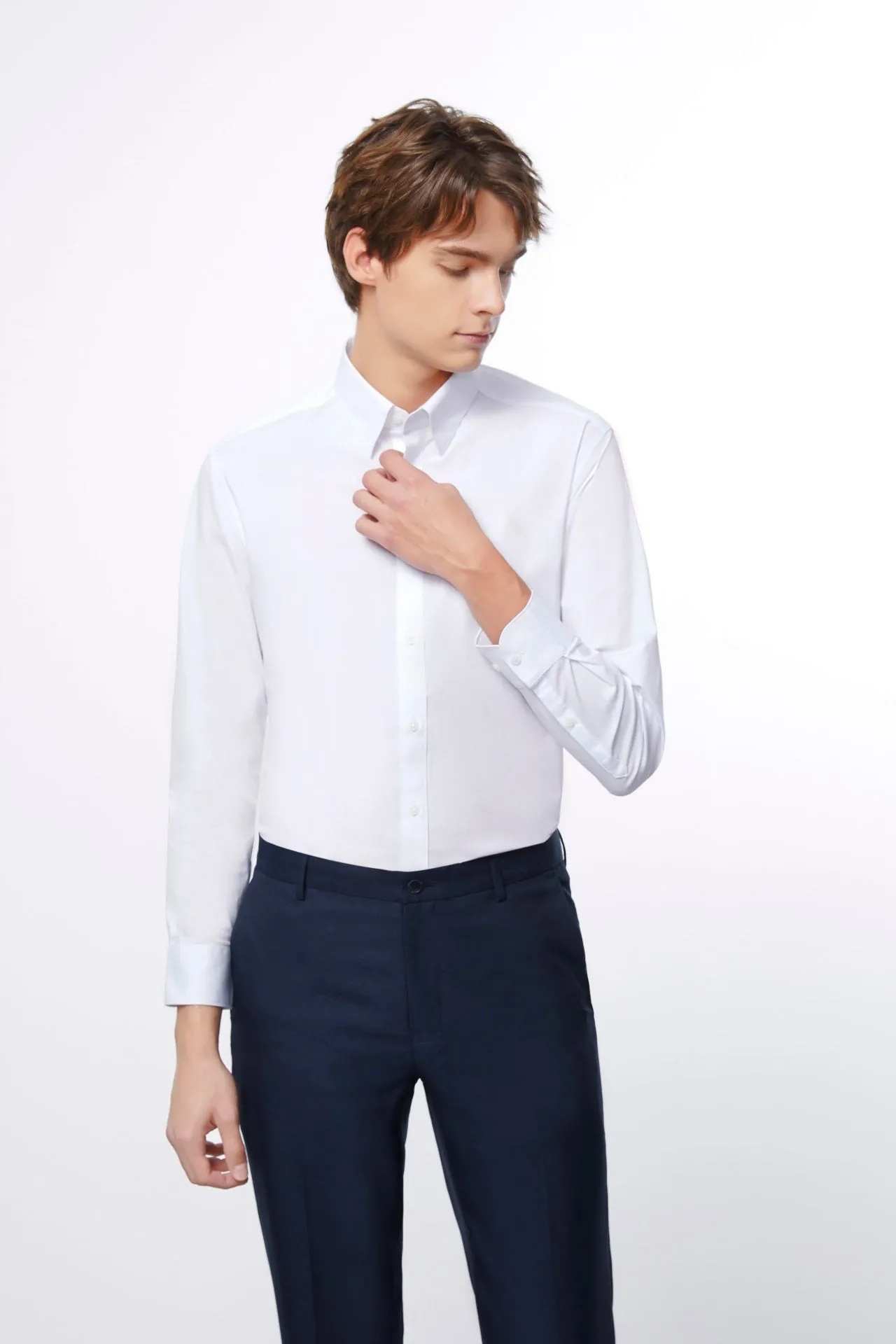 Non-Iron Easy Care Smart Fit Poplin Shirt