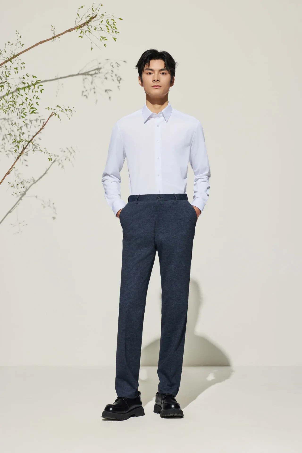 Non-Iron Smart Fit Warp Knit Shirt