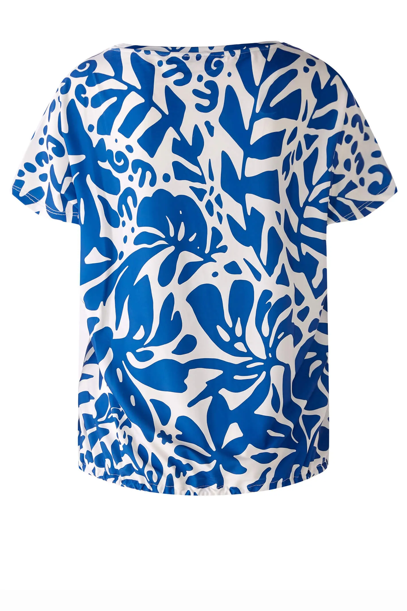 Oui 78561 Blue & White Atelier Azur Print Top