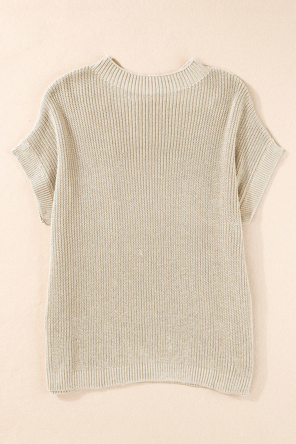 Patch Pocket Short Sleeve Sweater