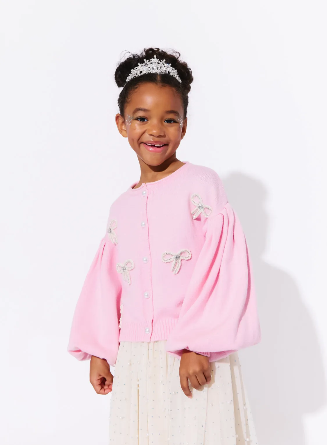 Pearl Bow Cardigan