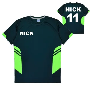 Personalised Navy and Neon Green Training Shirt - Kids