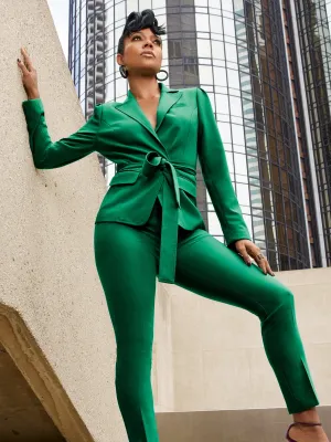 Petite Waist-Inset One-Button Jacket - All-Season Stretch - 7th Avenue