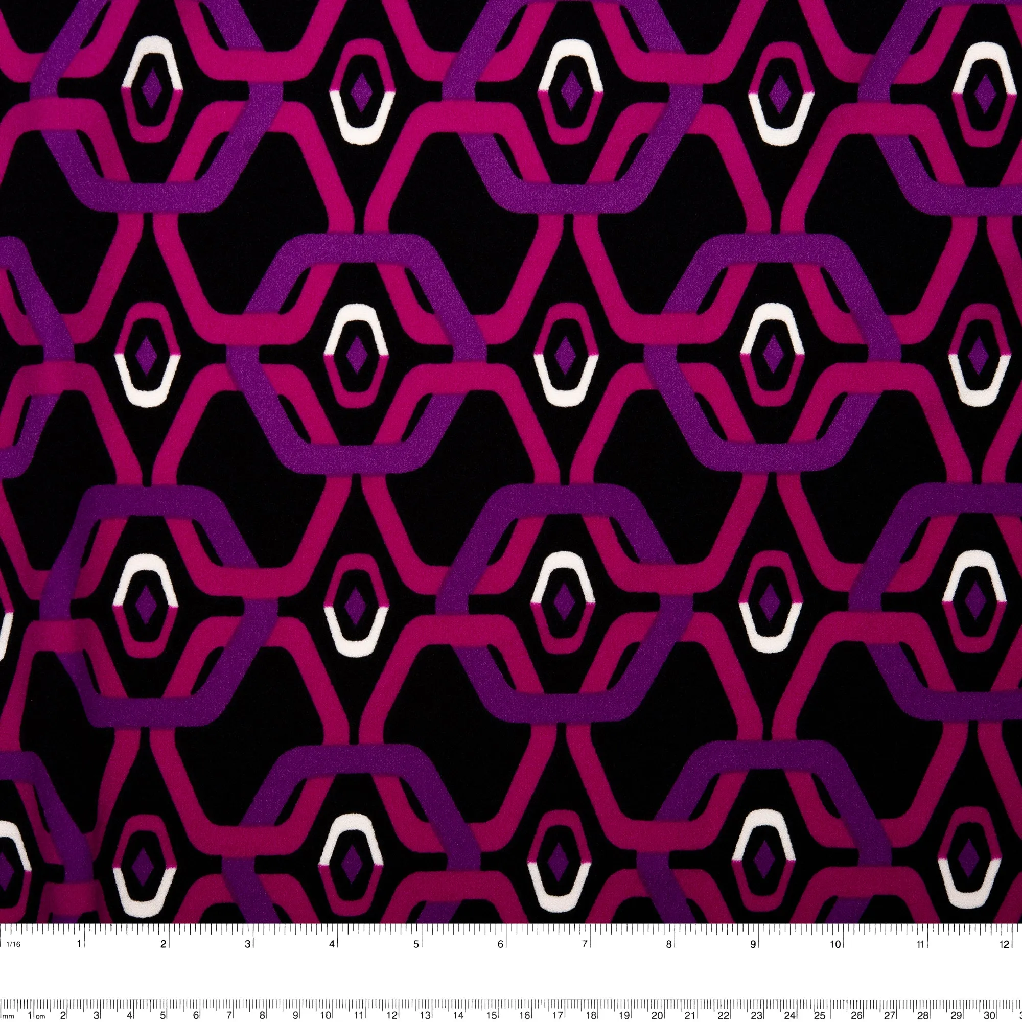 Printed Crepe - CREOLIA - Chains - Pink