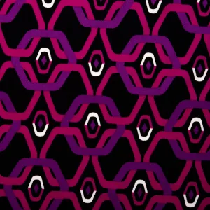 Printed Crepe - CREOLIA - Chains - Pink