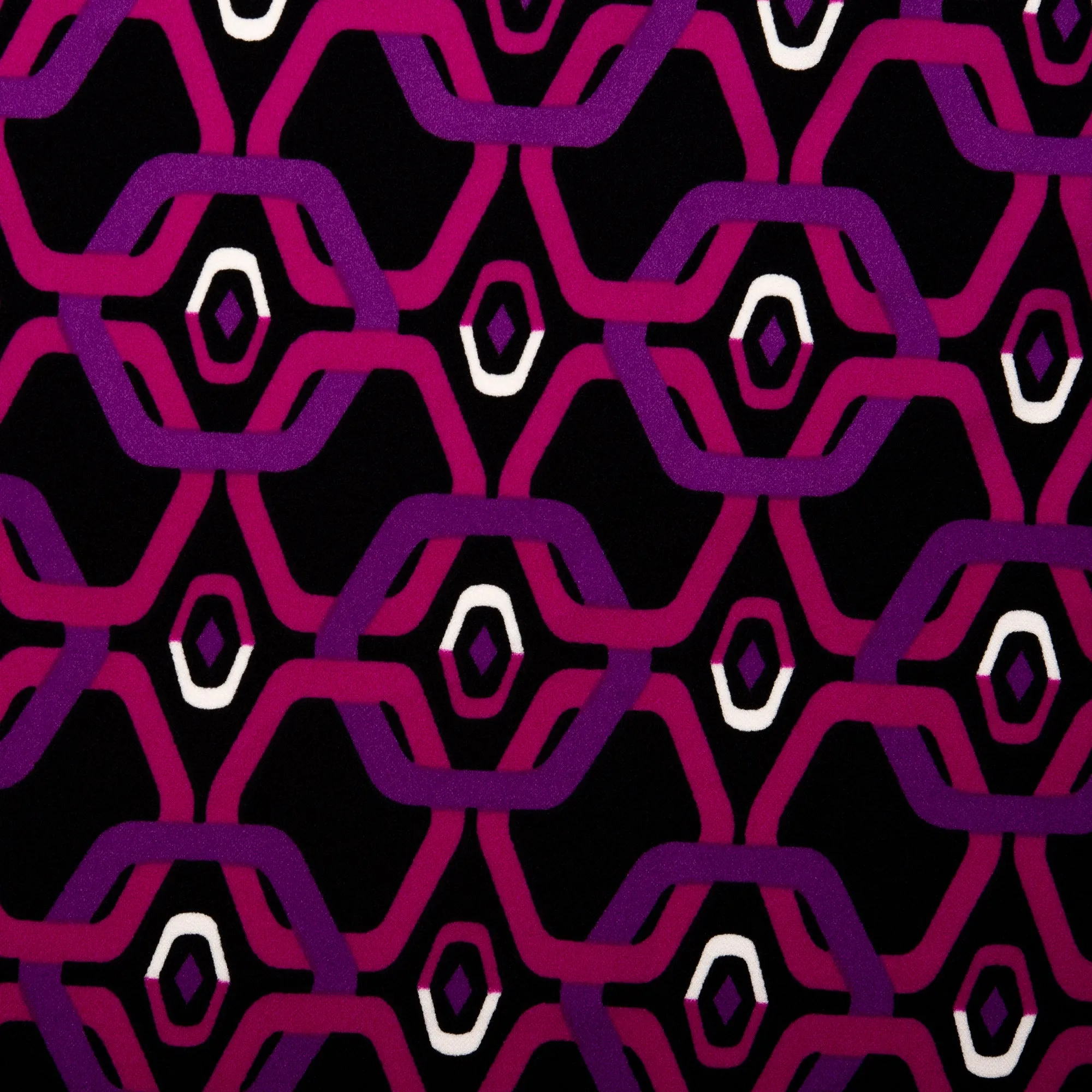 Printed Crepe - CREOLIA - Chains - Pink