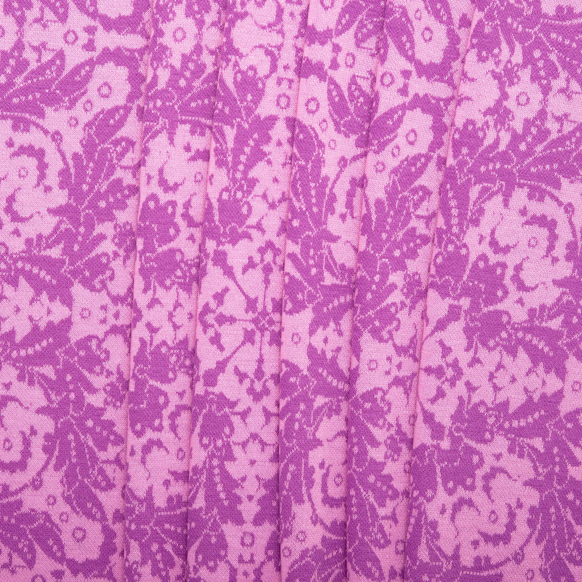 Printed Viscose Knit - ARIELLA - Damask - Purple