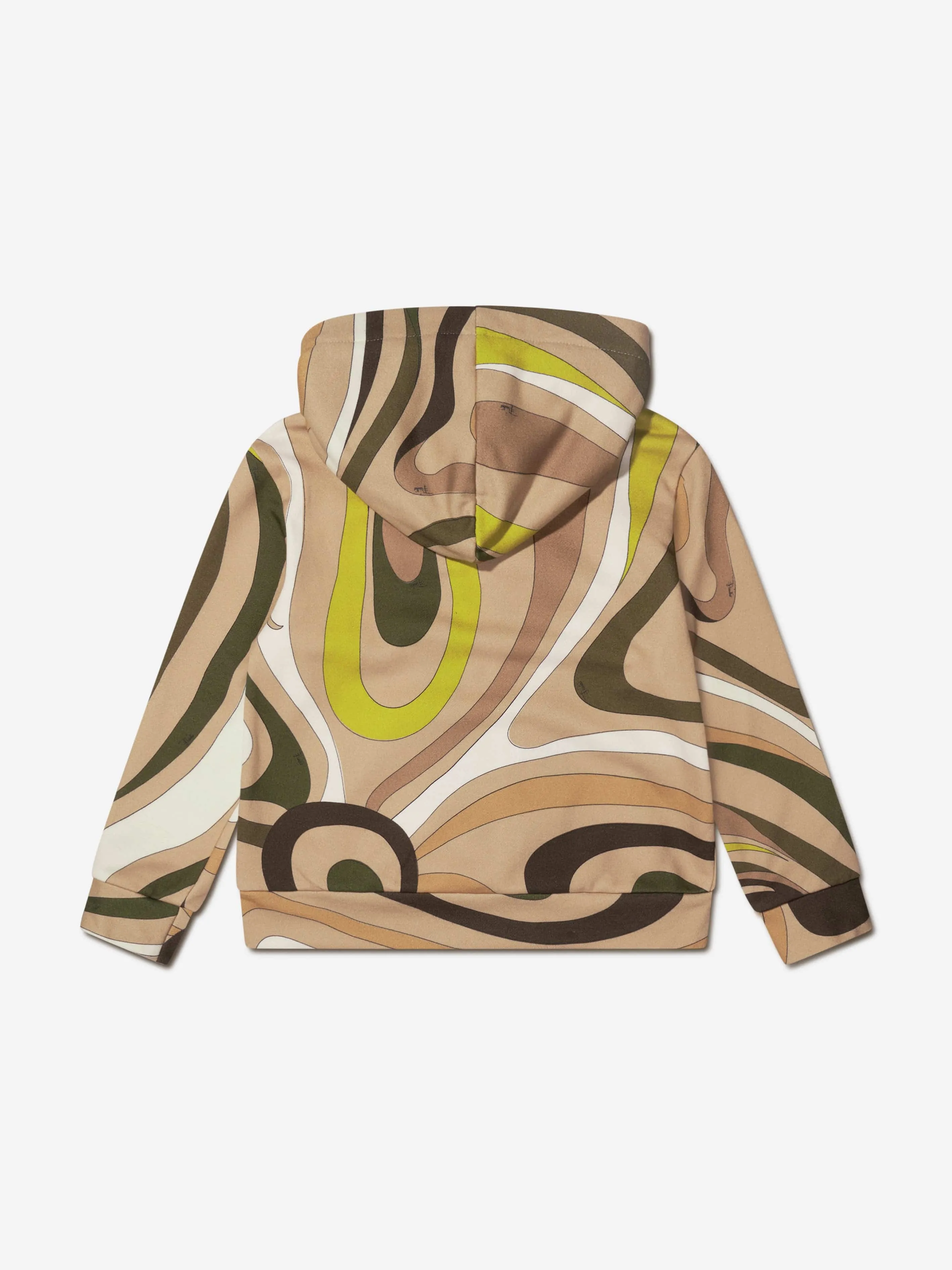 Pucci Girls Marmo Zip Up Hoodie in Green