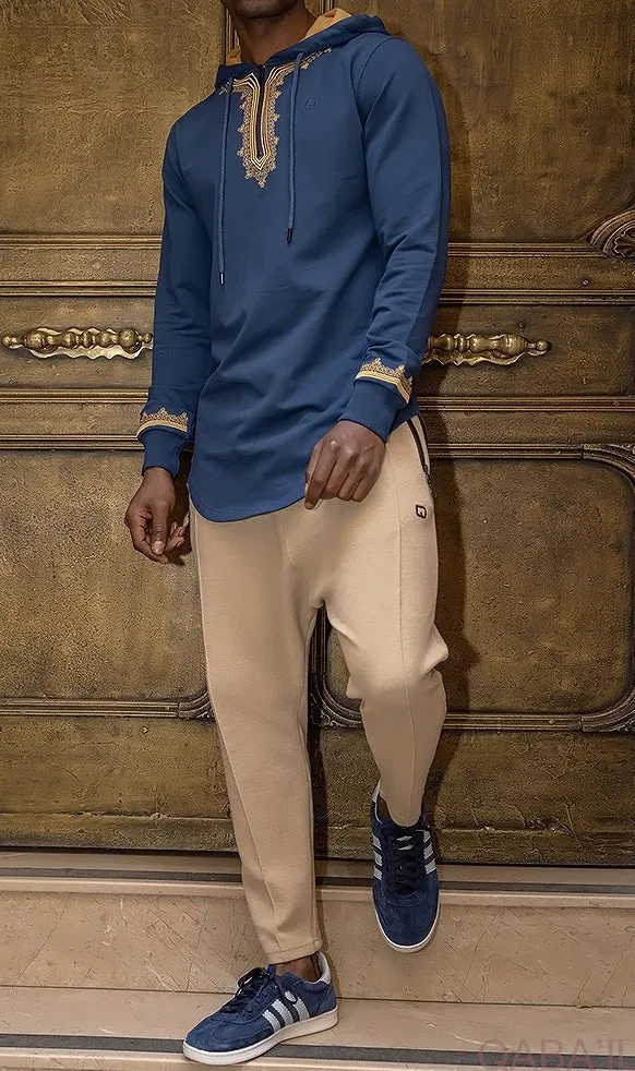 QL Longline Etniz Sweat MA in Navy Blue and Gold