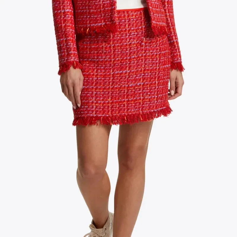 Rich & Royal Mini Skirt with Fringes