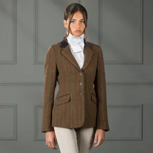 Shires Aubrion Ladies Saratoga Tweed Jacket Rust Check