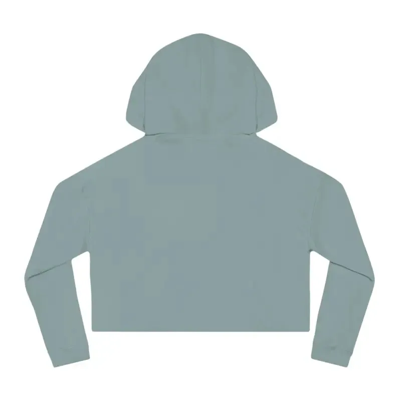 Trendy Two Dogs Cropped Hooded Sweatshirt for Women