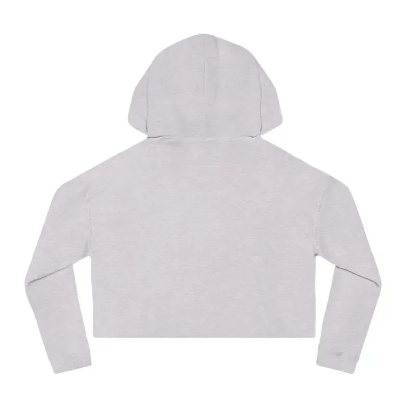 Trendy Two Dogs Cropped Hooded Sweatshirt for Women