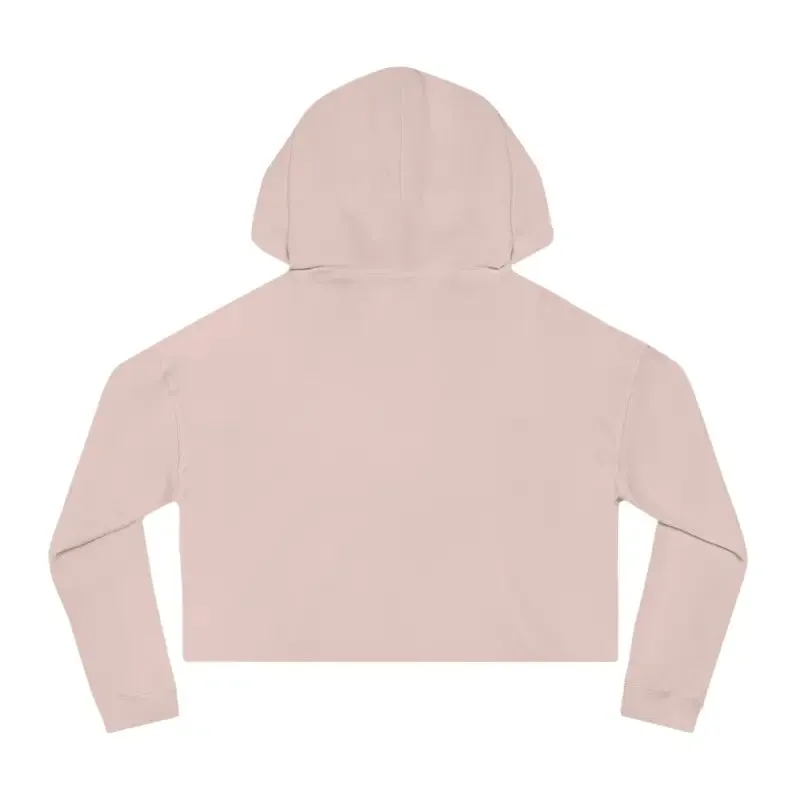 Trendy Two Dogs Cropped Hooded Sweatshirt for Women