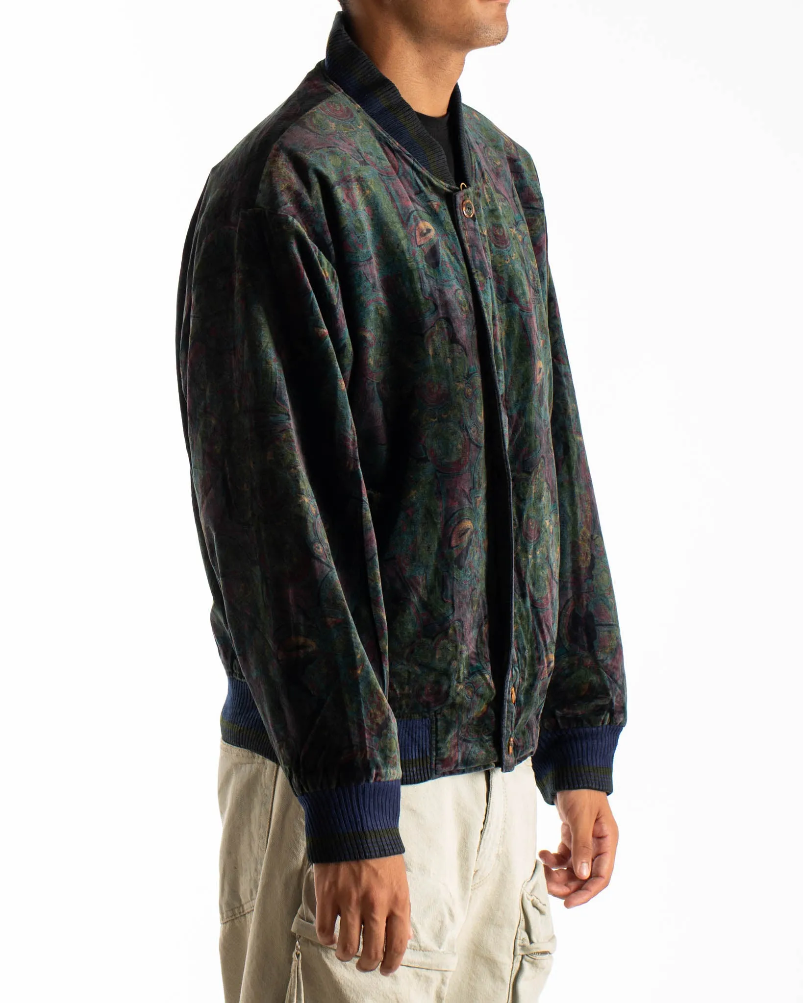 Vintage Balmain Paris Chenille Art Fabric Jacket