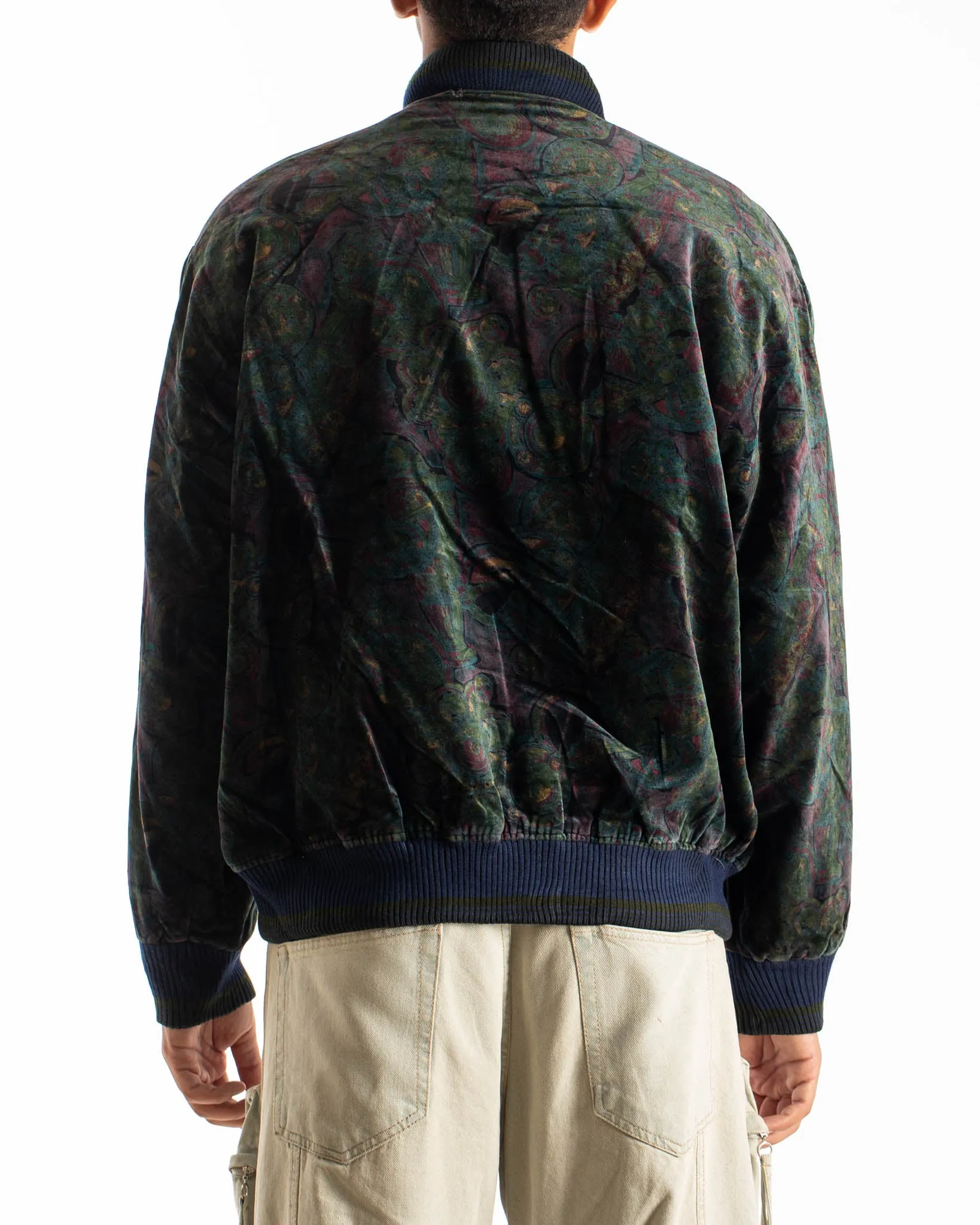 Vintage Balmain Paris Chenille Art Fabric Jacket