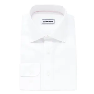 White Button Up Collar Dress Shirt | The Bai