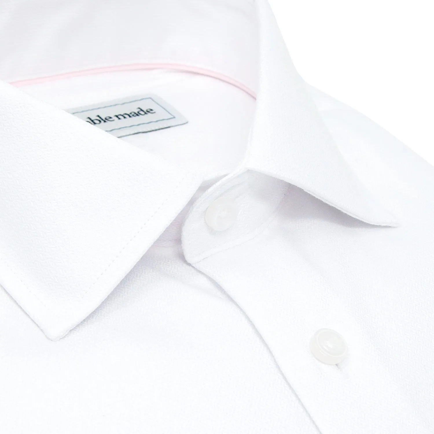 White Button Up Collar Dress Shirt | The Bai